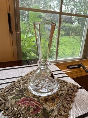 Hand-cut Czech Republic 24% bohemian crystal perfume bottle w/original stickers